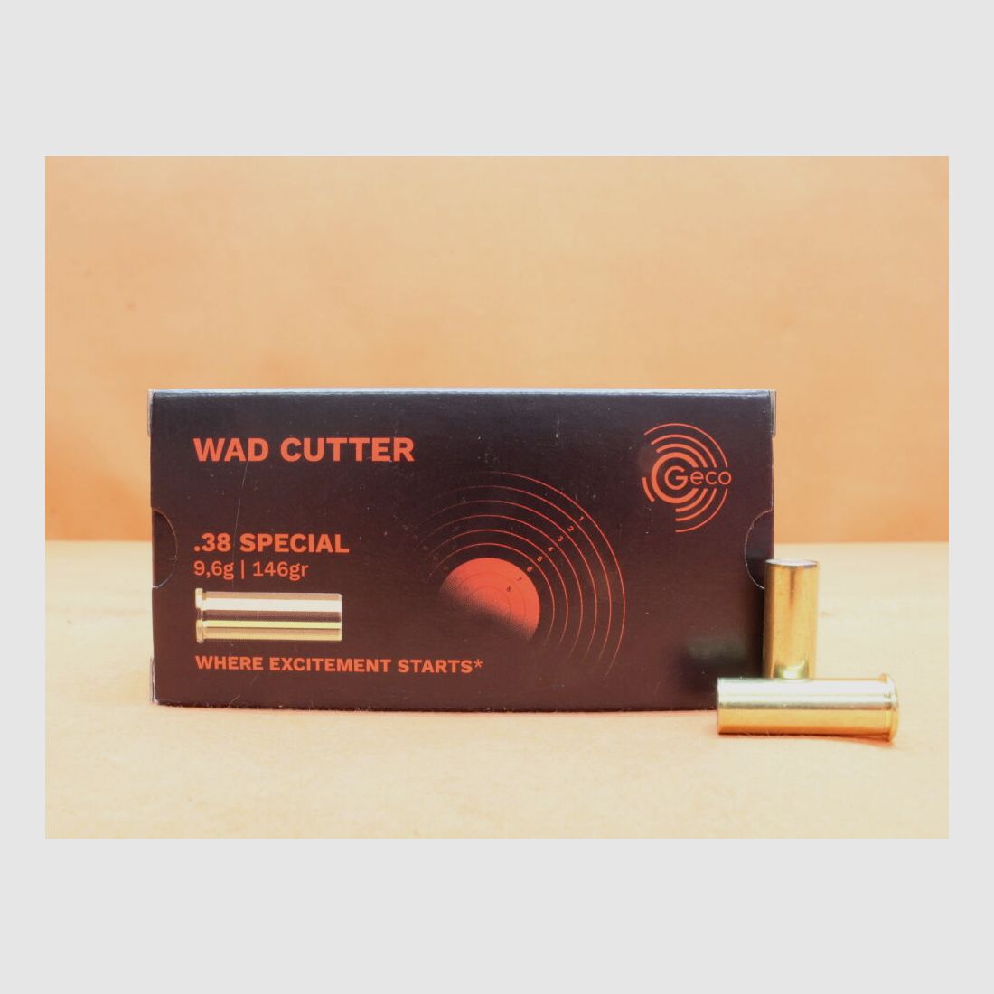 GECO Patrone .38SpecialWC GECO 146grs LWC (2317536) VE 50 Patronen/ 9,6g Blei-Wadcutter