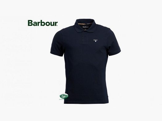 BARBOUR Herren Polo Baumwolle Piqué blau