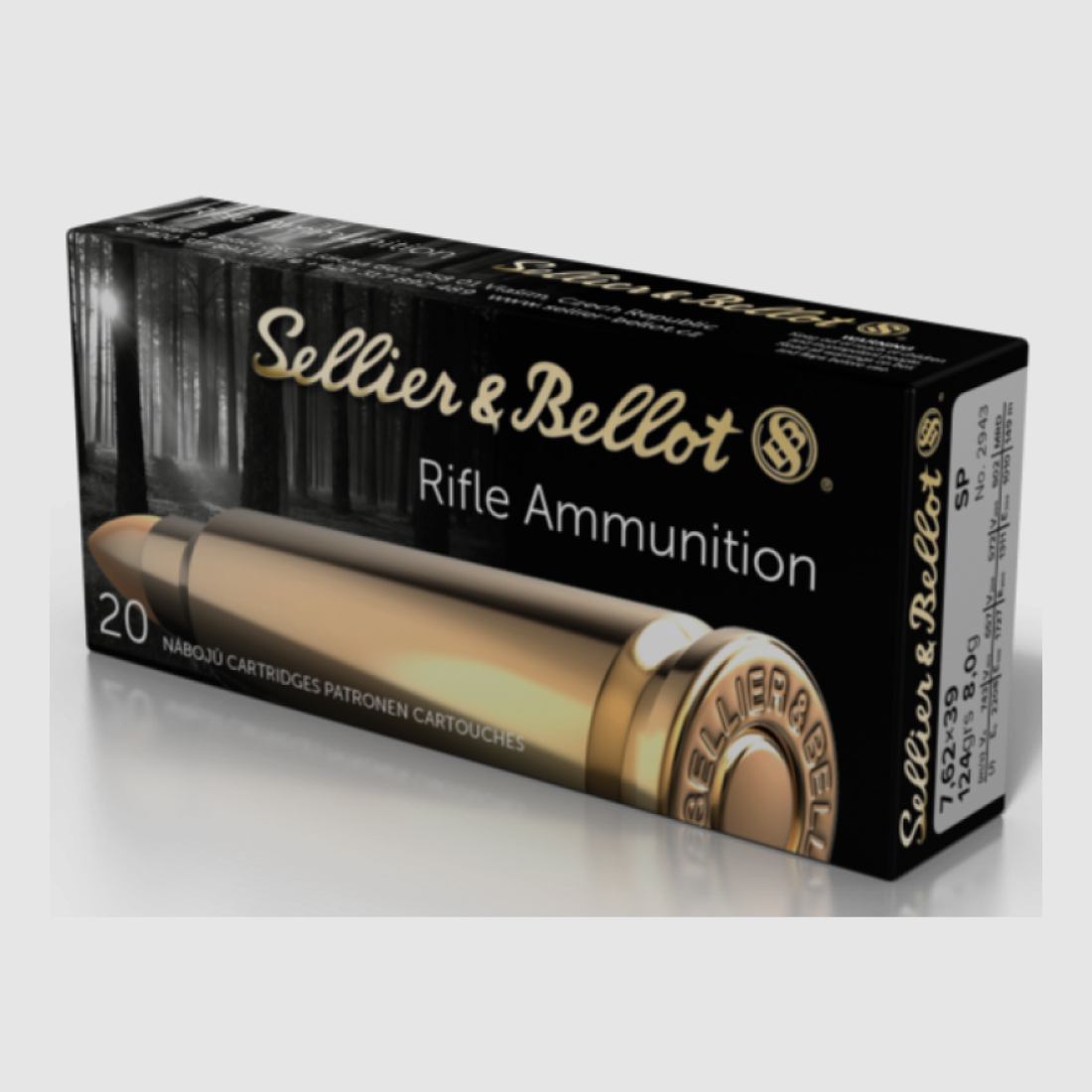 7.62x39 S&B SP 123gr VE20