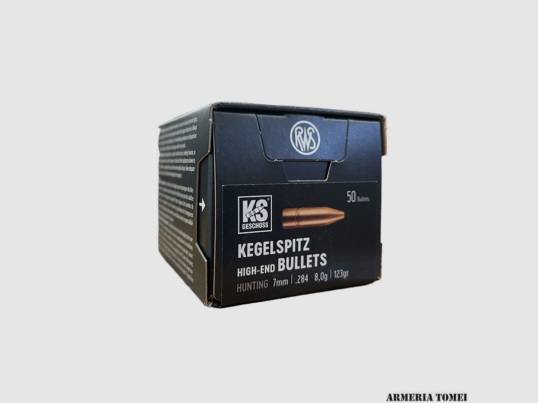 RELOADING BULLE – RWS – KS 7mm CONE SP / .284 • 8.0g / 123gr (50 PCS)