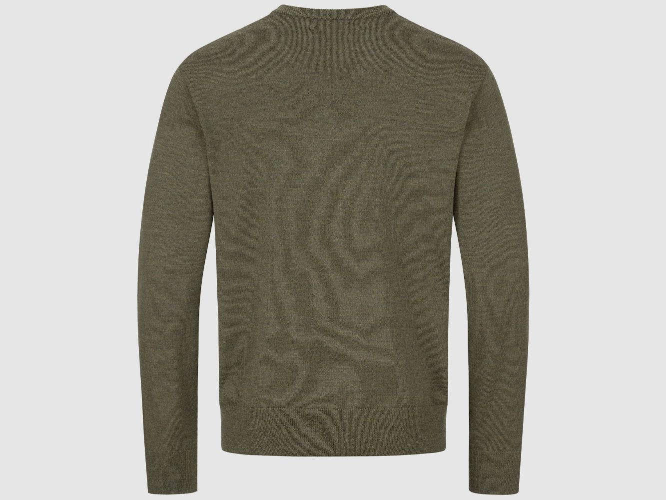 Sweter z wełny merino BLASER dekolt w serek XL / Ciemna oliwka, zdjęcie 8 z 8