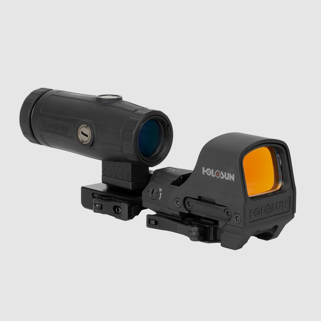 Set Holosun, viseur reflex Holosun, modèle HE510C-GR avec réticule vert : point 2MOA, cercle 65MOA & cercle 65MOA et grossisseur HM3X, image 5 sur 9
