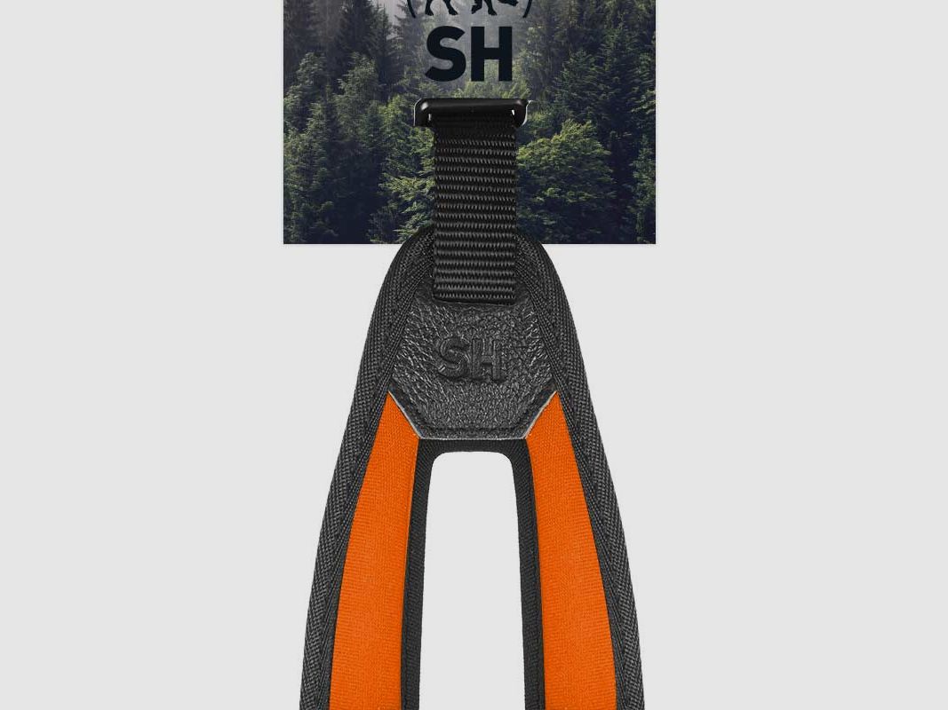 Sauenhammer Riemen Drückjagd Orange mit Schwarzem Logo, Bild 2 von 8