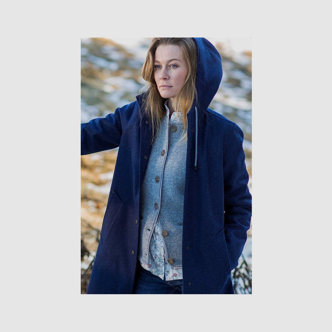 Damen Wetterfleck Parka in Dunkelblau, Bild 1 von 2