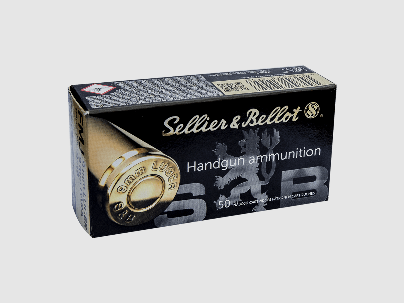 S&B Munition Kal. 9mm Luger FMJ 8 g 50 St. 9×19