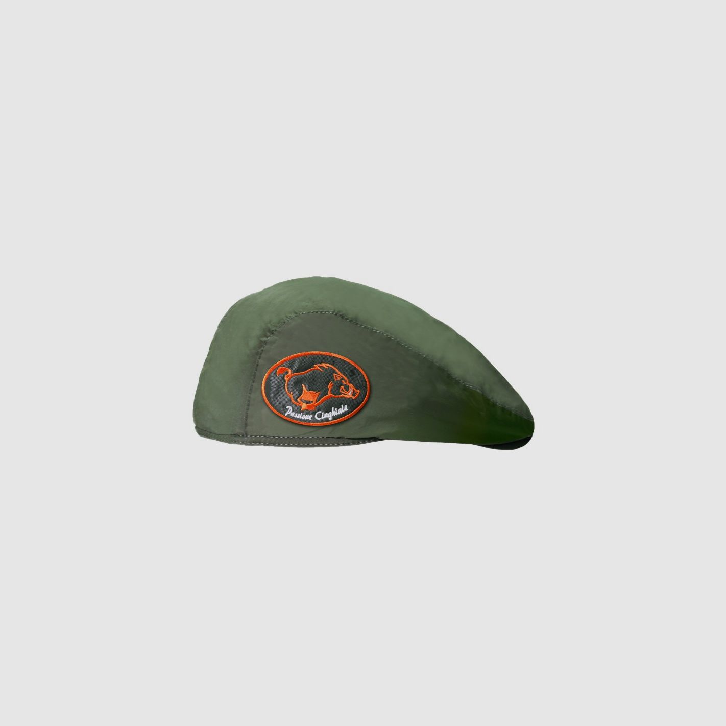 Grüne Kappe mit orangefarbenem Patch Wildschwein: Ein perfektes Accessoire für Tierliebhaber, Bild 1 von 4