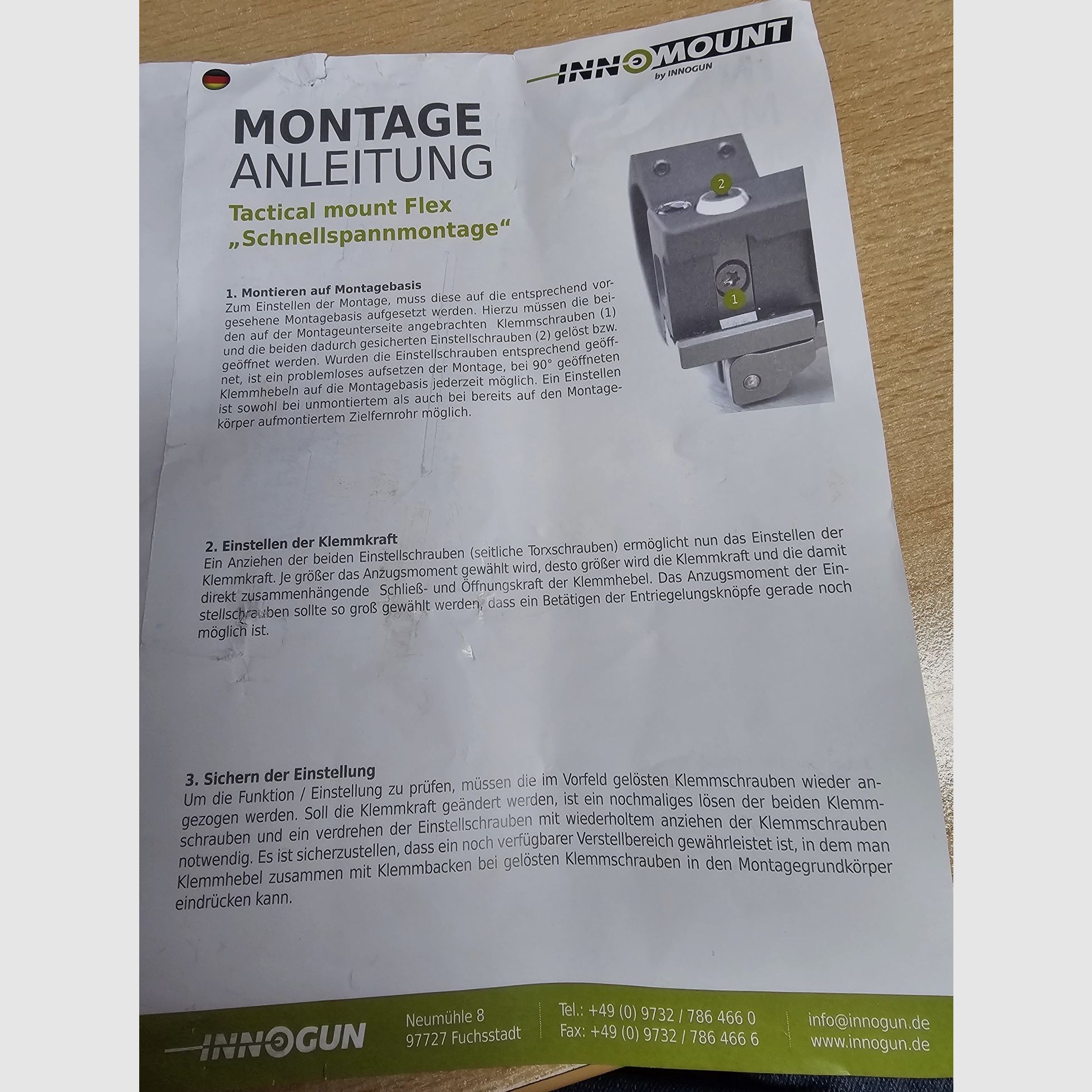 Montura Innomount riel ZM Zeiss, Leica Weaver, riel VM montaje táctico de liberación rápida, imagen 5 de 6