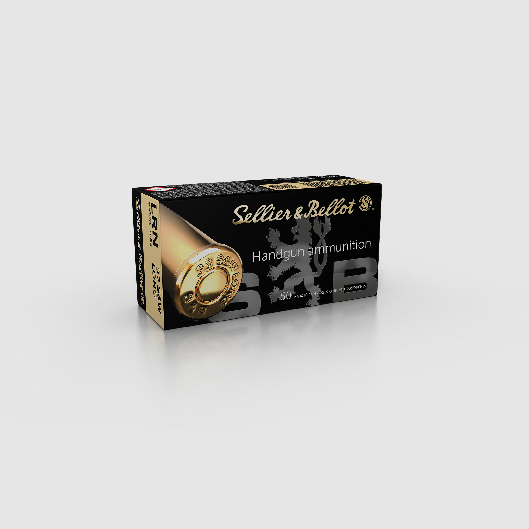 Sellier & Bellot Revolver Ammunition .32 S&W Long 6.5g Lead Flat Nose, image 1 of 2