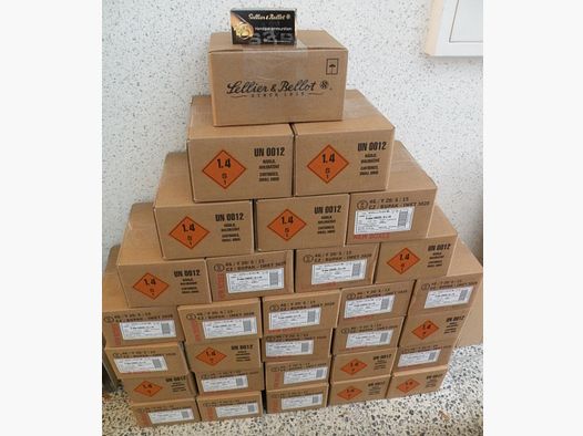 23.09.2023 --- Ab Lager! Sellier & Bellot 9mm Luger, 124 grs Vollmantel, 2.000 Stück in 50er Packungen --- zur Zeit AUSVERKAUFT!!