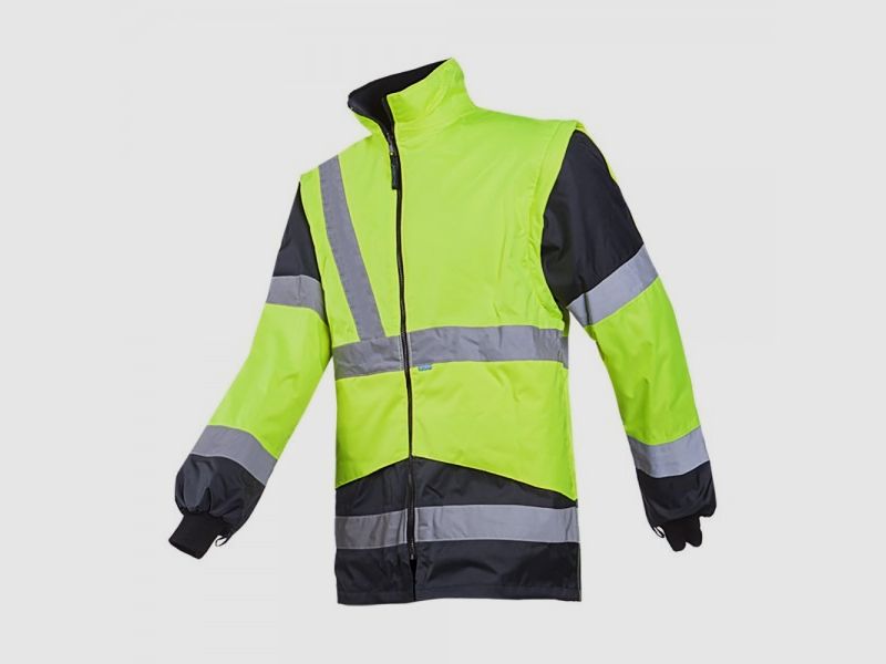 SIOEN 4in1 warning rain parka SKOLLFIELD 209AN2X93 yellow/navy, size: L