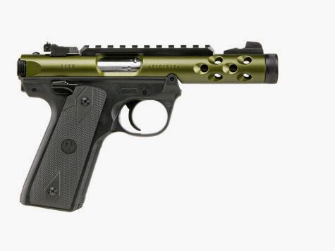 PISTOLET RUGER MARK IV 22/45 LITE .22 LR 4,4"/11,18CM OD ZIELONY ANODOWANY 1/2" dostępny od ręki, wysyłka +25€