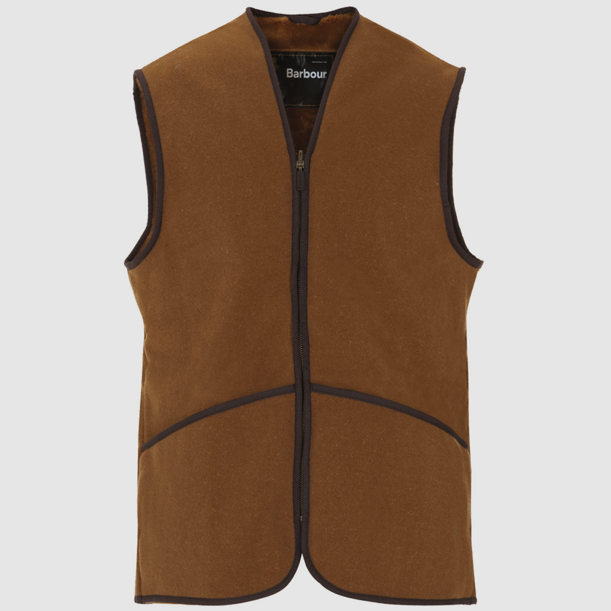 Barbour Zip-In Fleeceweste Warm Pile Brown