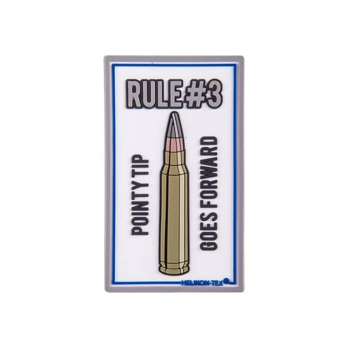 Helikon Emblem “Rule#3” – PVC – White, image 1 of 2