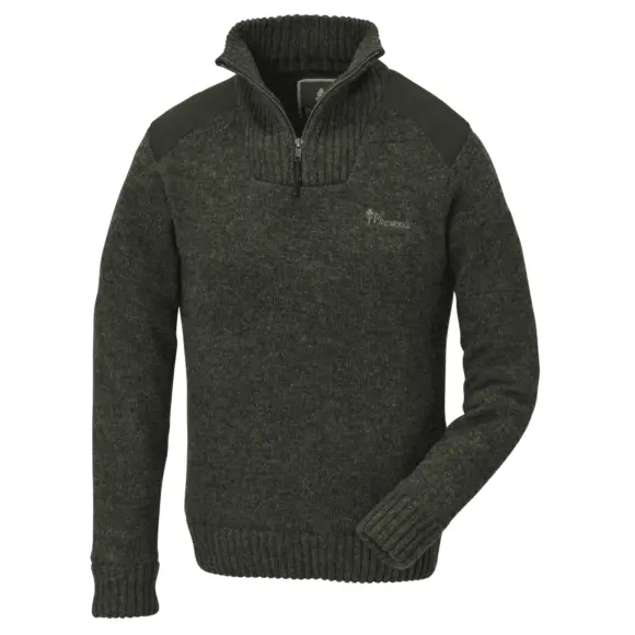 Pull Tricoté Demi-Zip Kaki pour Femme Hurricane Pinewood
