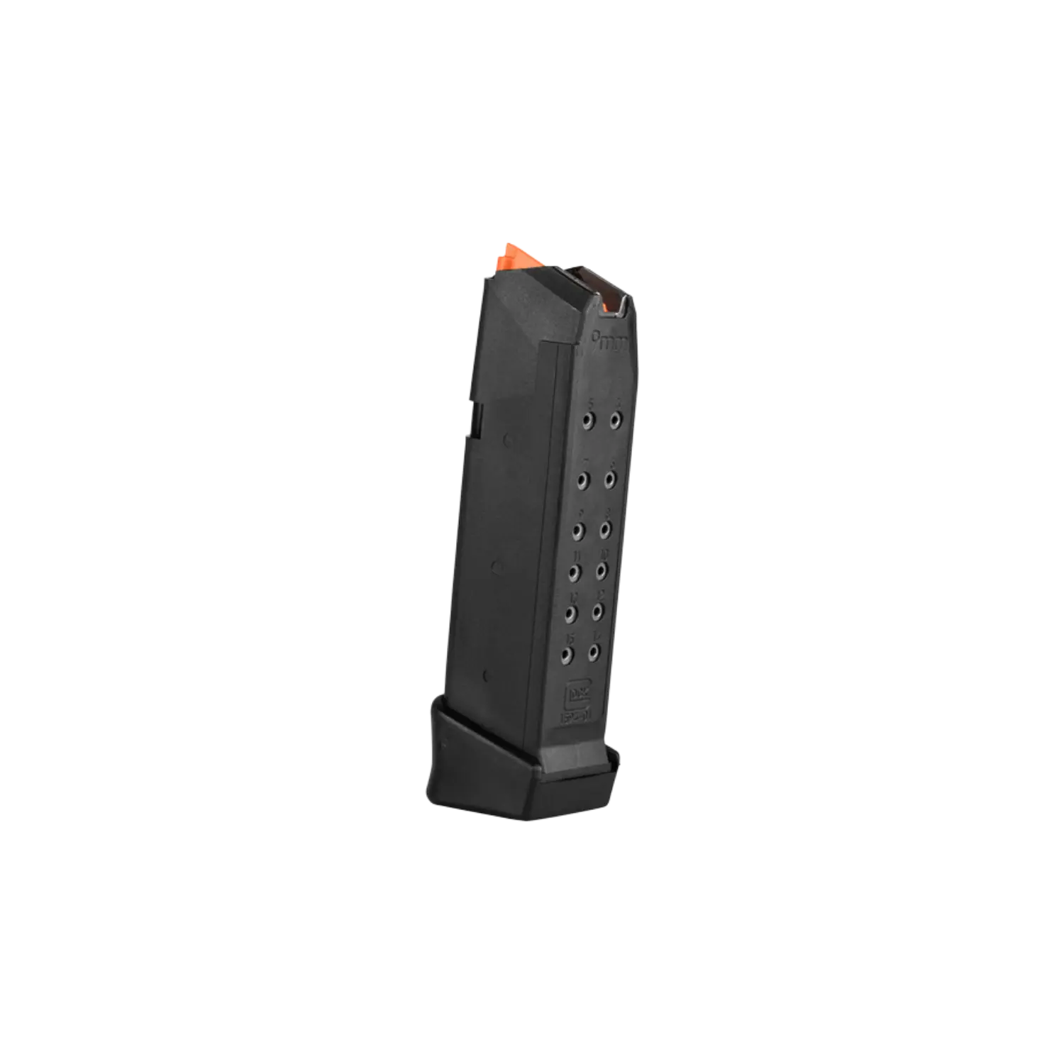 Glock 19 Gen5 cargador de repuesto cal. 9mm Luger 17 disparos, negro con seguidor naranja