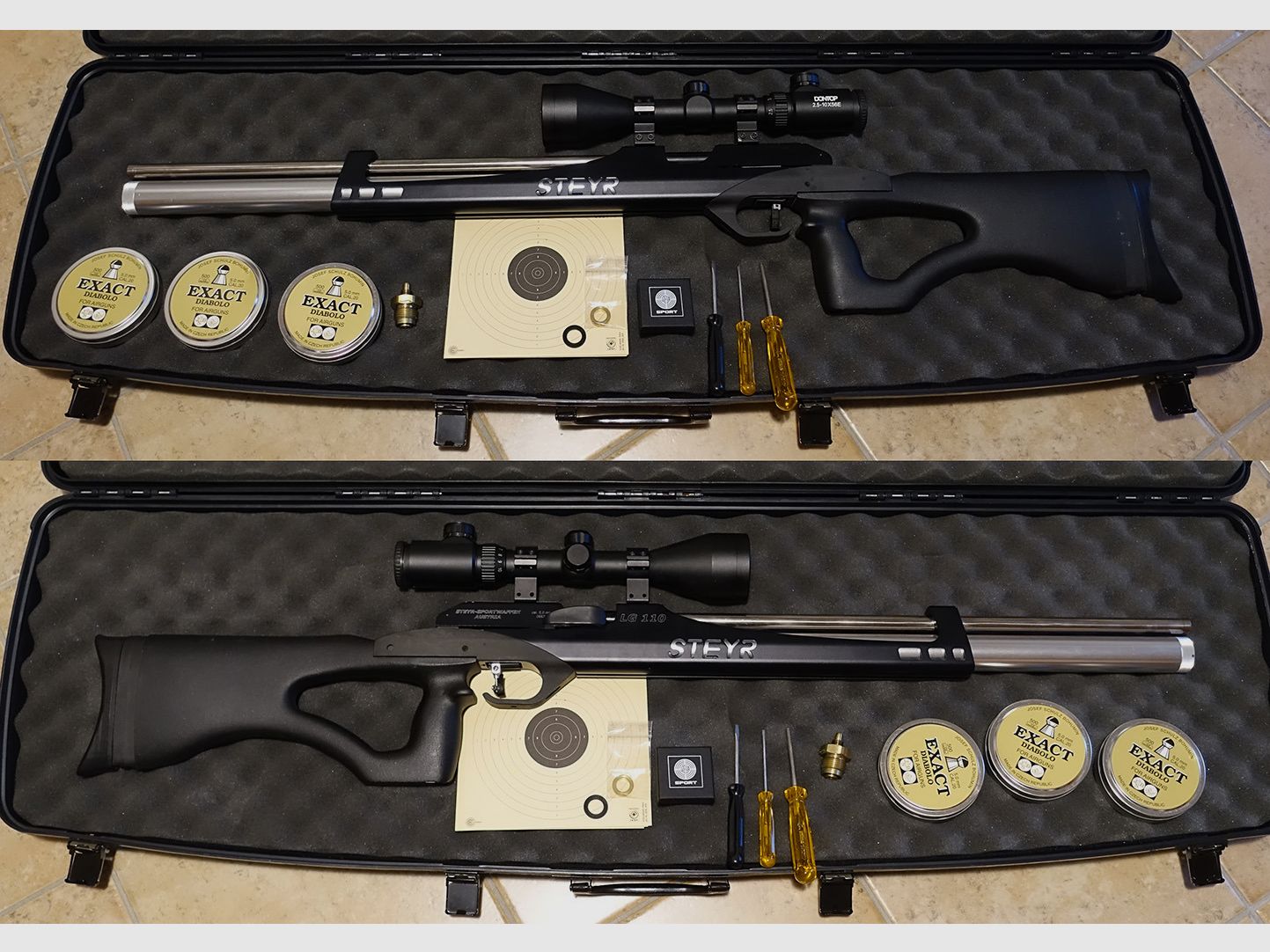 Steyr Hunting LG110 / 5 mm / 35 Joule / Zielfernrohr + Zubehör