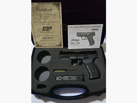 Walther P99 special model 2000 Millennium blank firing