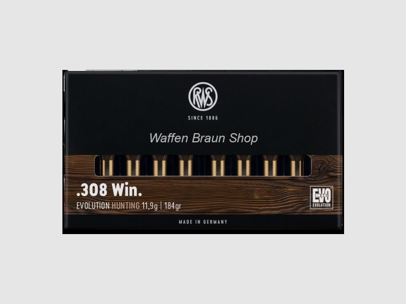 RWS .308 WIN EVO 11,9G 184GR 20ER