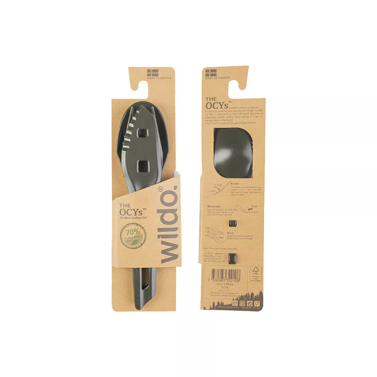 The Ocys Outdoor set di posate Wildo Oliva 3 pezzi, immagine 2 di 2