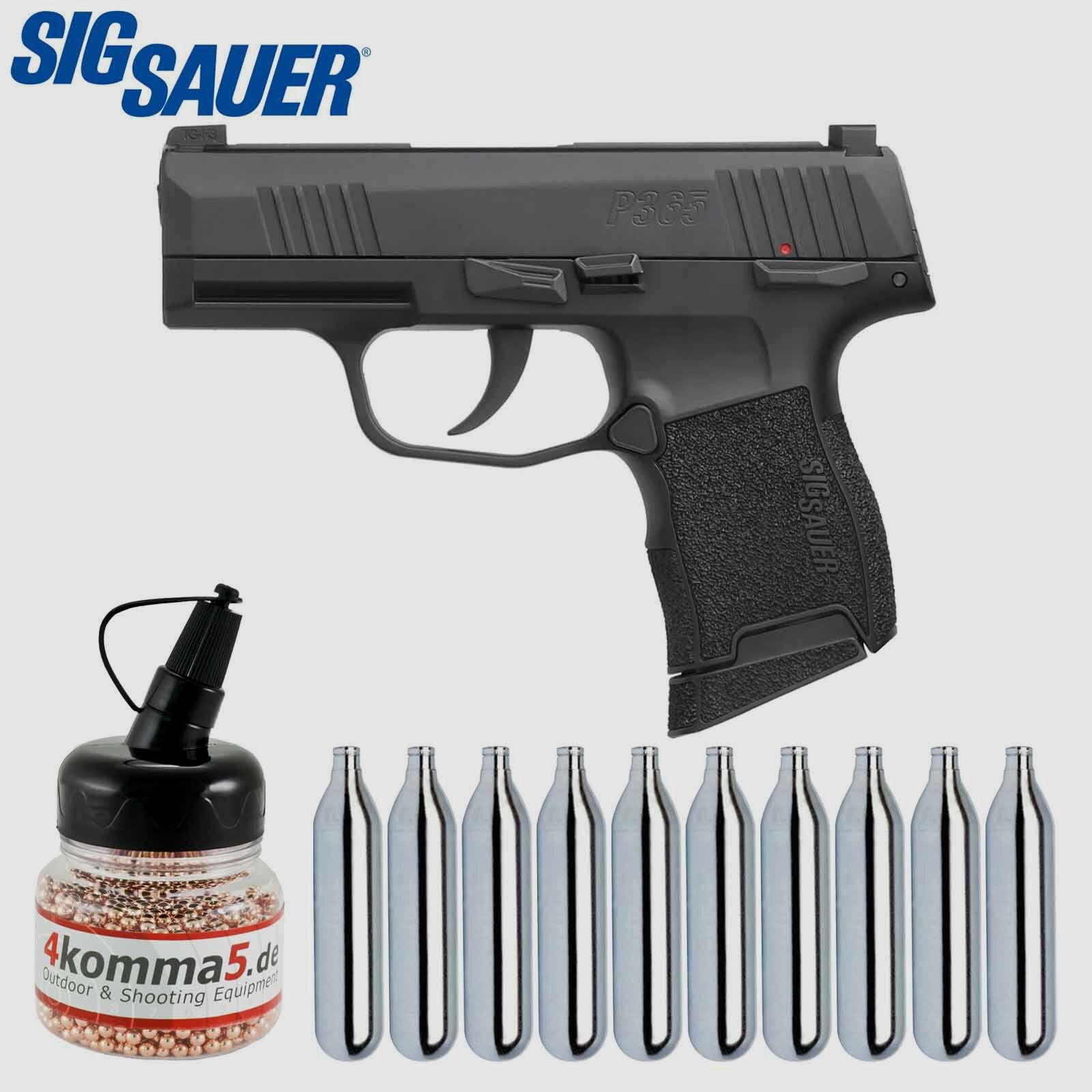 SET SIG SAUER P365 4,5 mm BB Blowback Co2-Pistole (P18)