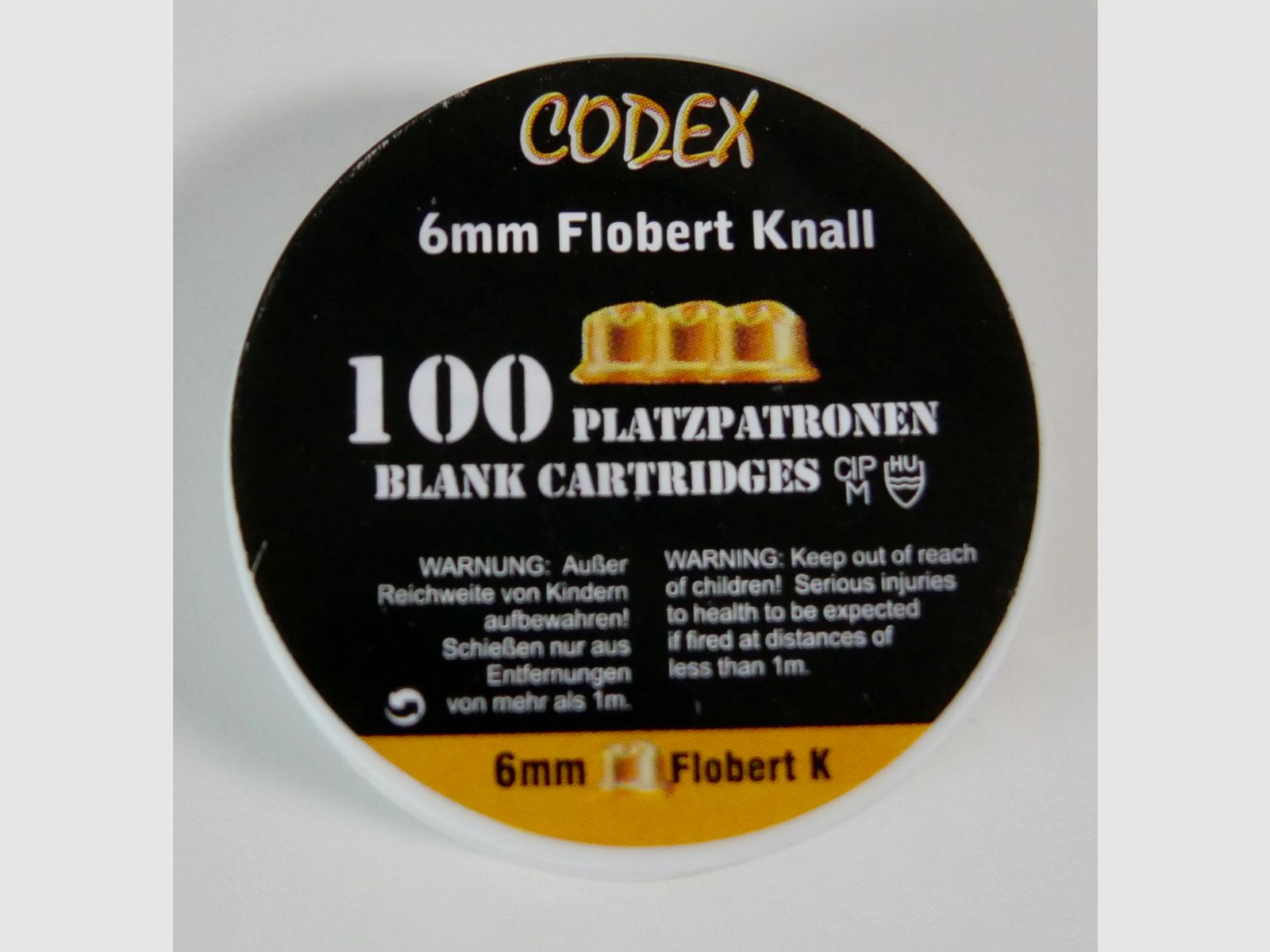 Codex Platzpatronen 6 mm Flobert .Knall 100 Stk.