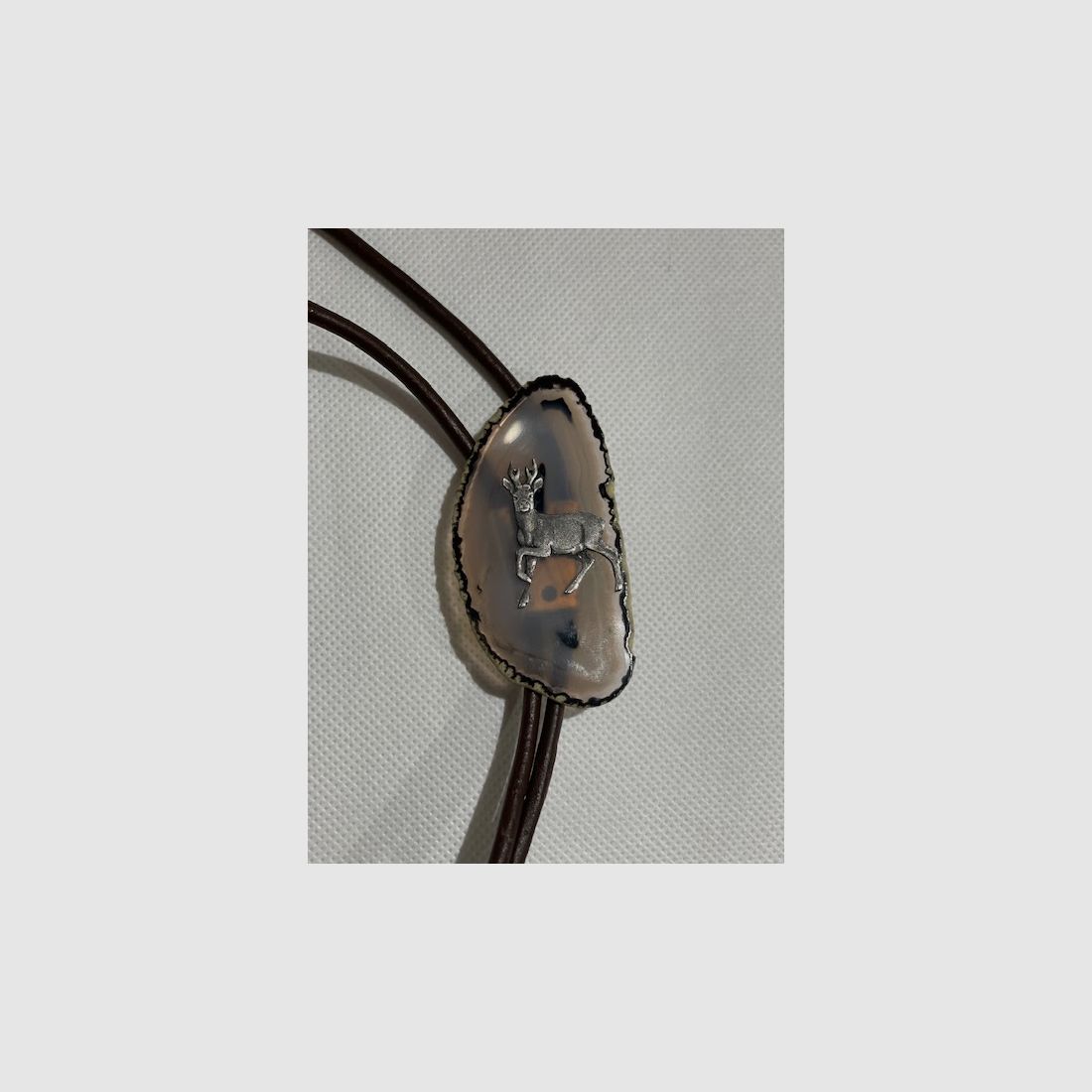 Cravatta da cacciatore Capriolo in Argento handmade, immagine 1 di 2
