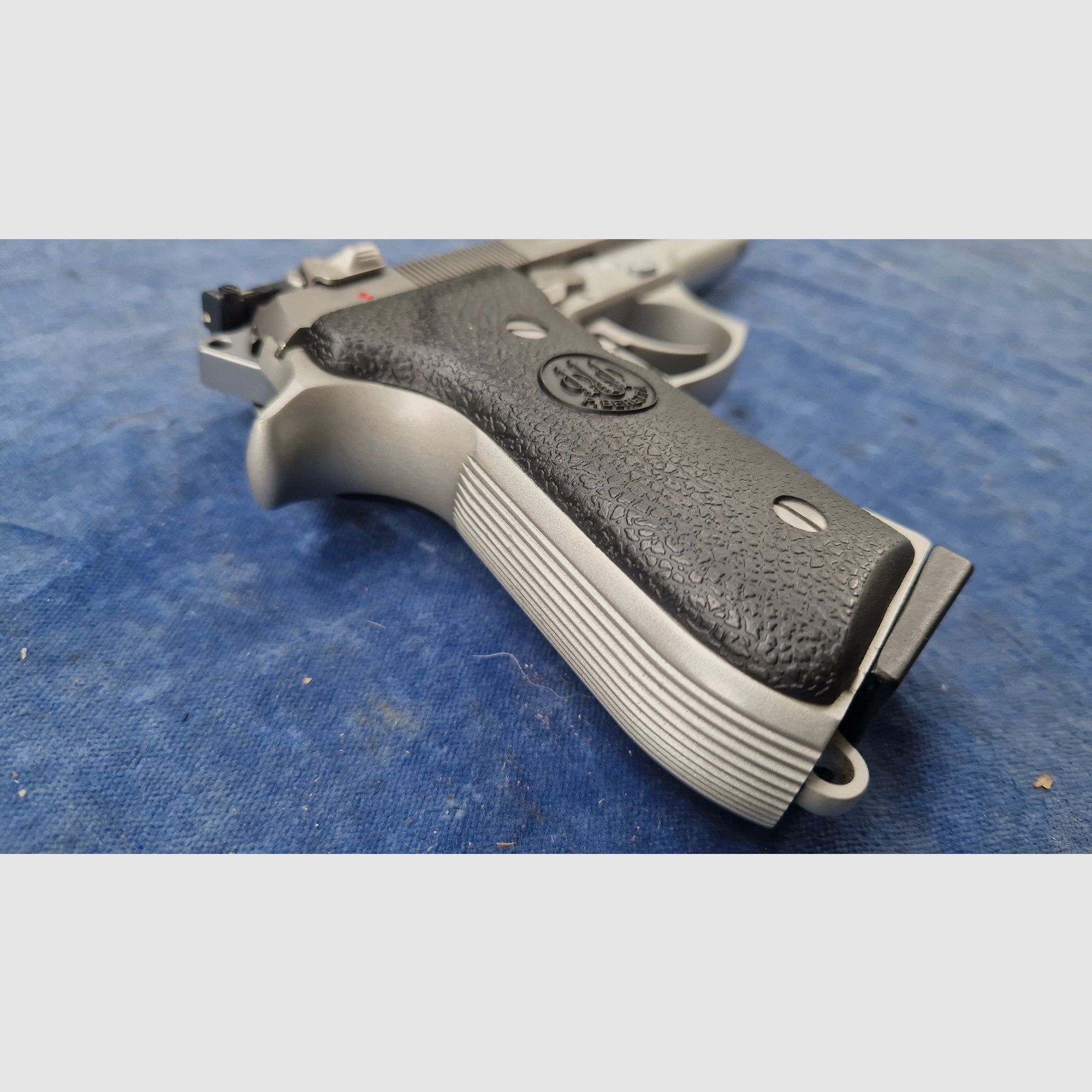 Beretta 92FS stainless 9mm para occasion, afbeelding 5 van 10