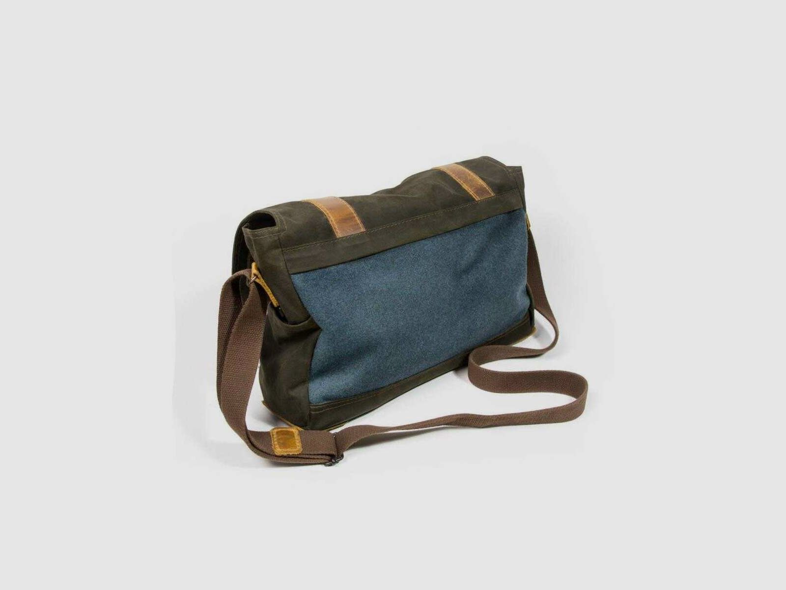 STEINKAUZ sac en Waxcotton/Loden "Landeck", Petrol/Wax-Olive, image 2 sur 3