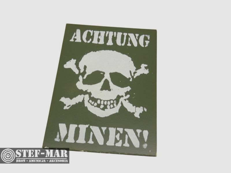 Warnschild ACHTUNG MINEN! 20X29 cm. [X2539], Bild 1 von 4