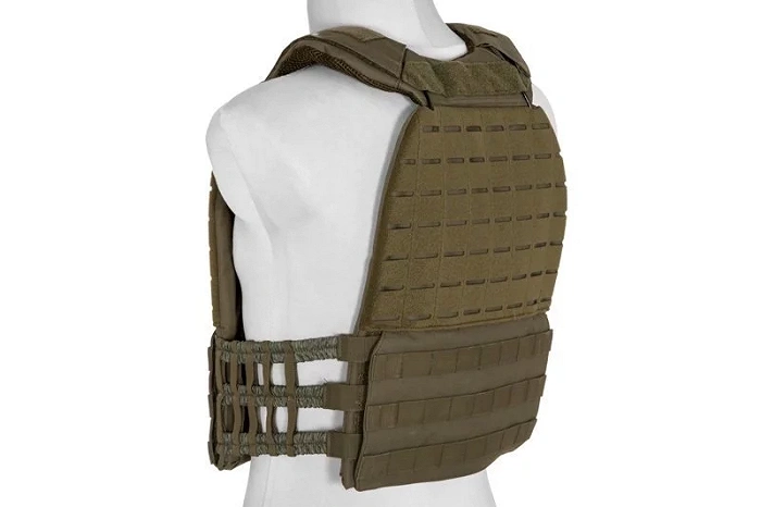 Tactical plate carrier vest Molle/laser-cut – olive green, image 9 of 12