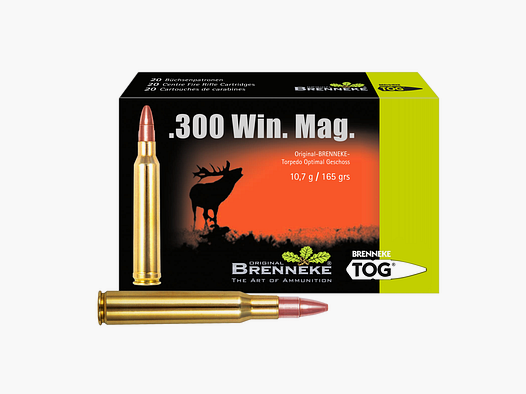 Naboje myśliwskie z pociskiem TOG – .300 Win. Mag., Orig. BRENNEKE TOG 10,7 g VE20