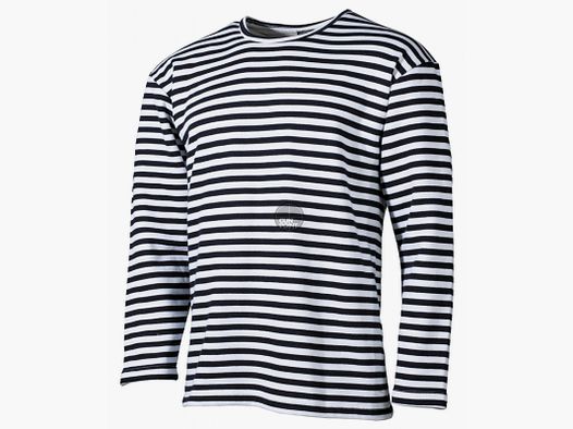 Russ. Marine Shirt,weiß-blau, langarm, Winter