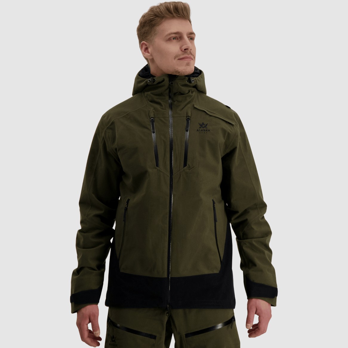 Alaska 1795 Apex Pro Chaqueta Hombre Verde Bosque-Negro XS