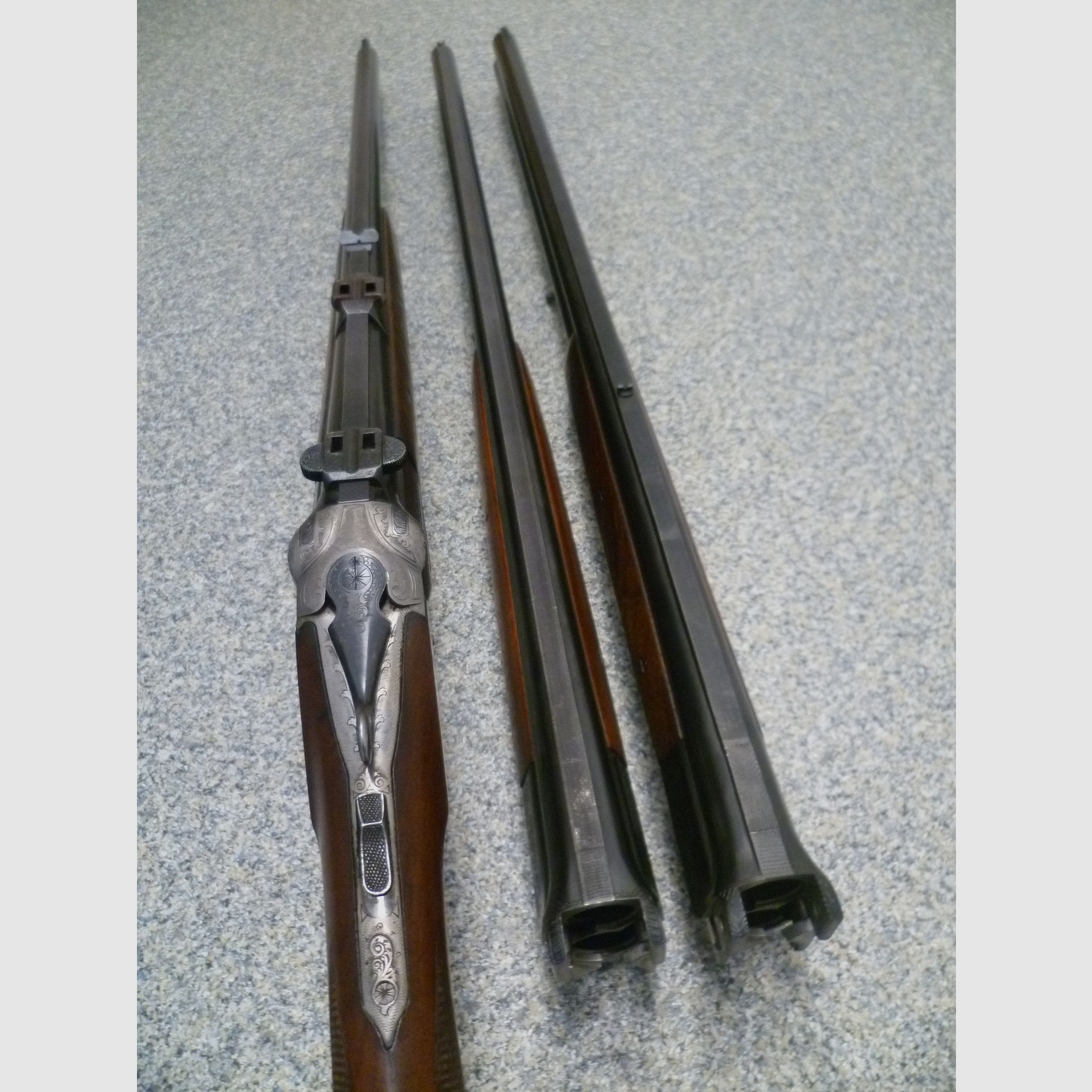 Bockbüchsflinte mit 2 BDF-Austauschläufen Merkel/Bühag/Adamy 8x57IRS & 12/70 sowie 12/70