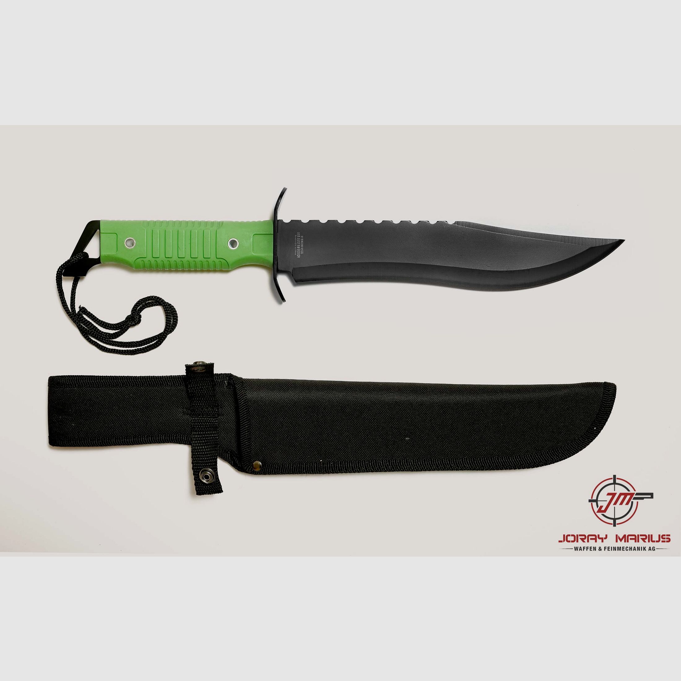 Large fixed blade knife with sheath