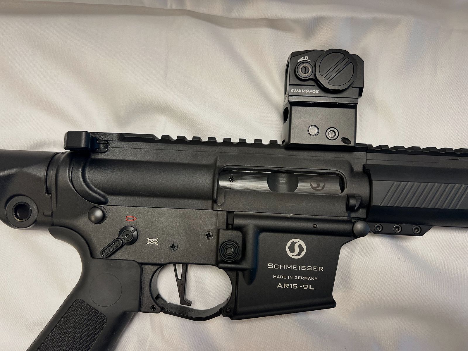 Schmeisser AR15-9L 9 mm Luger + 10 magazynków – karabin samopowtarzalny kat. B – broń dziedziczona sprzedaż prywatna Vorarlberg, zdjęcie 6 z 7