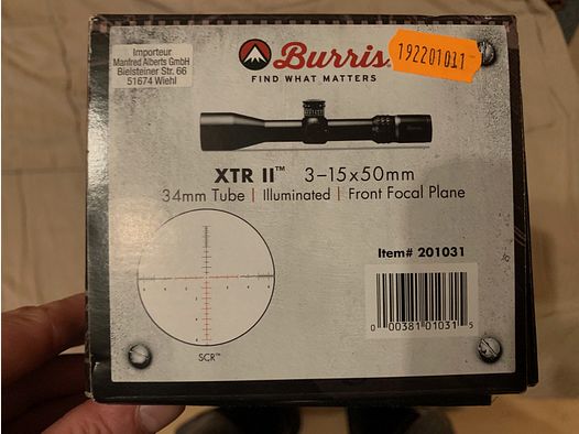 Burris XTR-II 3-15 X 50 FFP Mil Neu