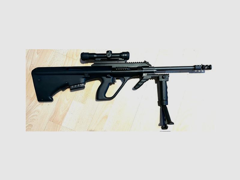 Steyr AUG reference weapon for sight test article - precision conversion prepared for sports use. (Alternative to Schmeisser, Hera, HK MR223, HK243, AR15, OA 15, Savage, DAR, Brunk, LDT)