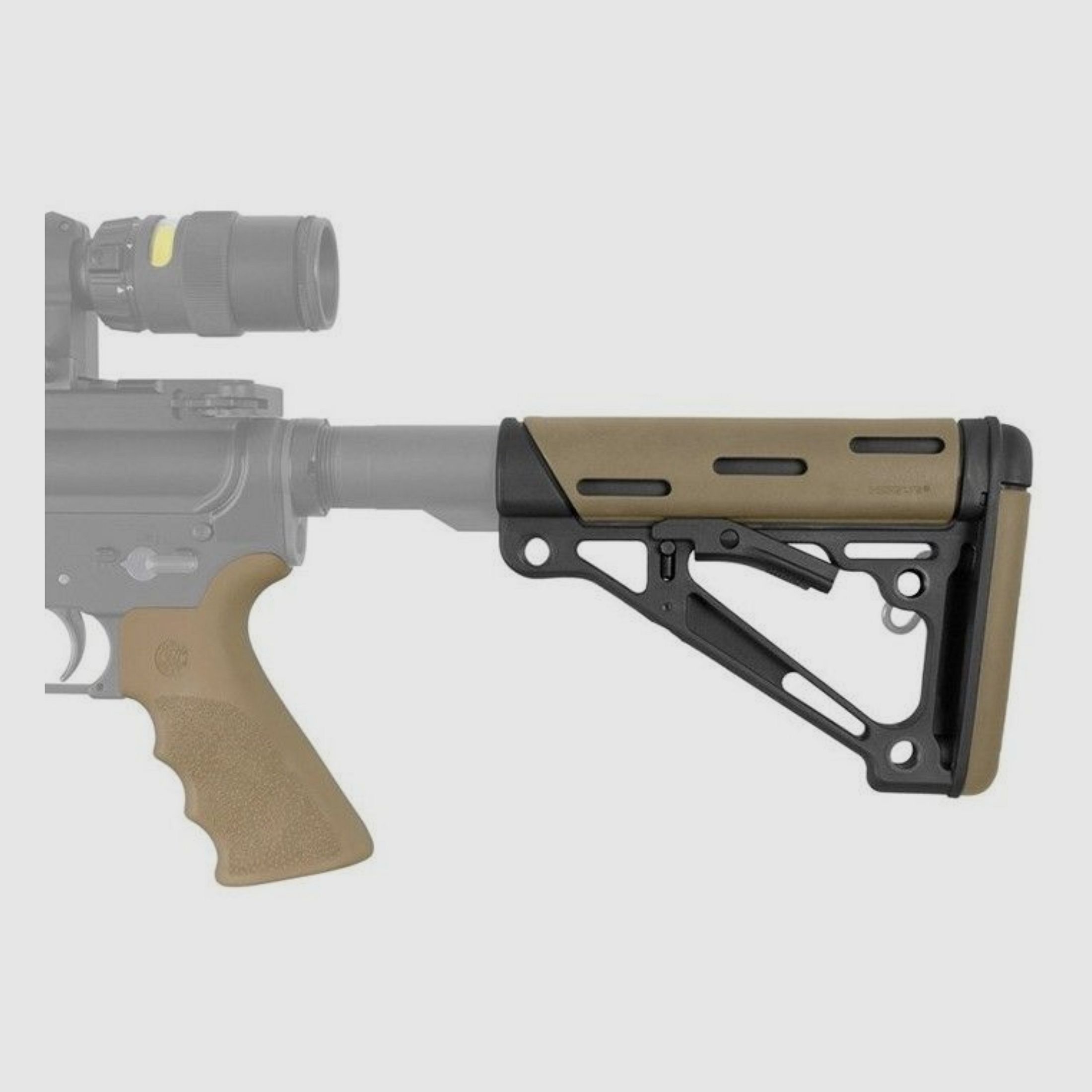 Schaft Hogue AR15 OMCB Mil-Spec mit Griff FDE, Bild 2 von 2