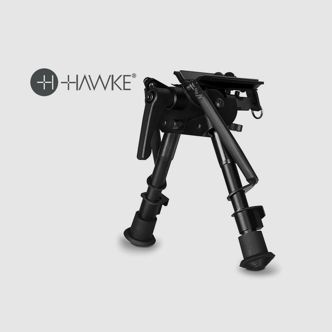 HAWKE Zweibein BIPOD TILT 6-9, gefedert, 15-23 cm, Alu, Montage an RiemenbĂĽgelĂ¶se