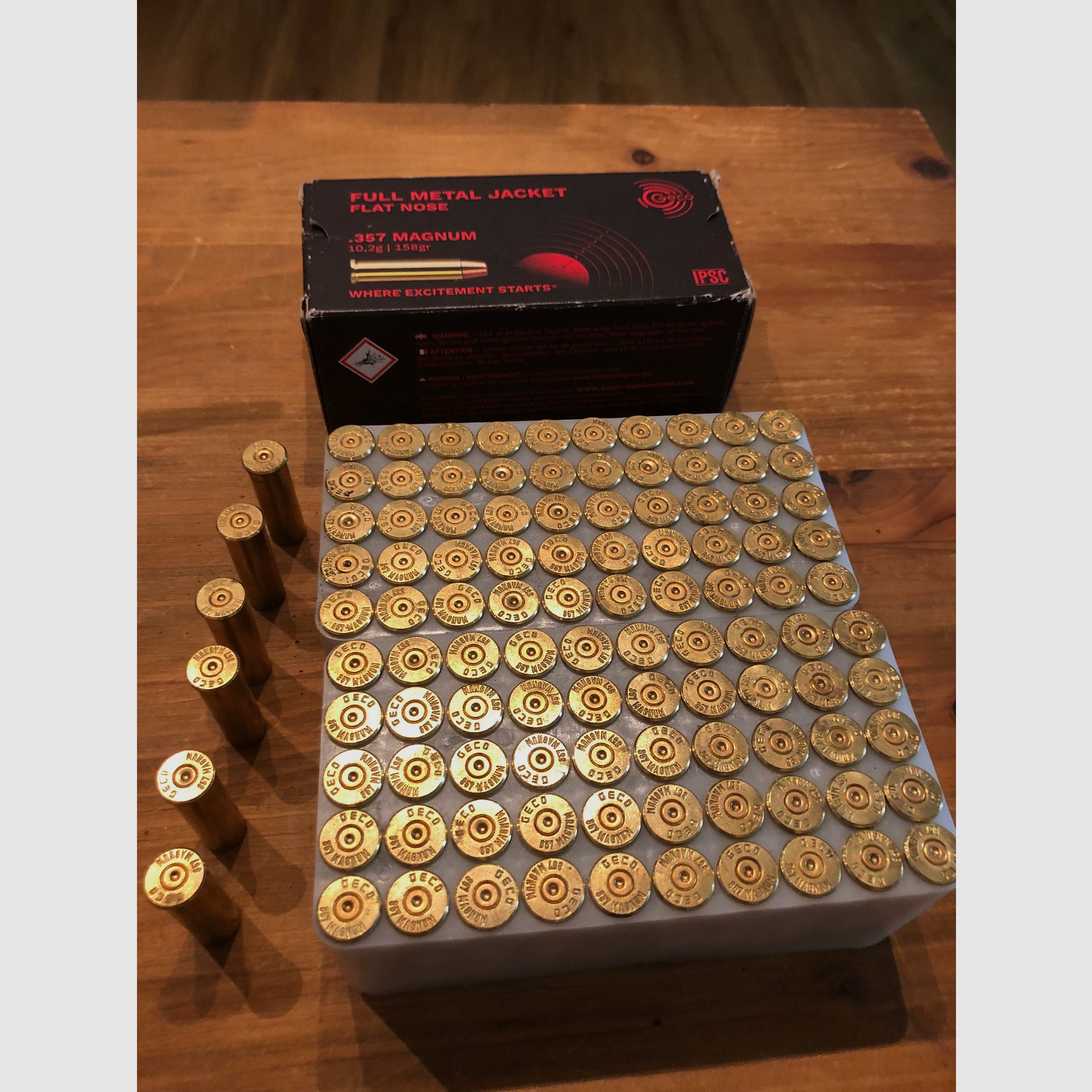 .357 Magnum Hülsen Fabrikation GECO 106 Stück -gebraucht-