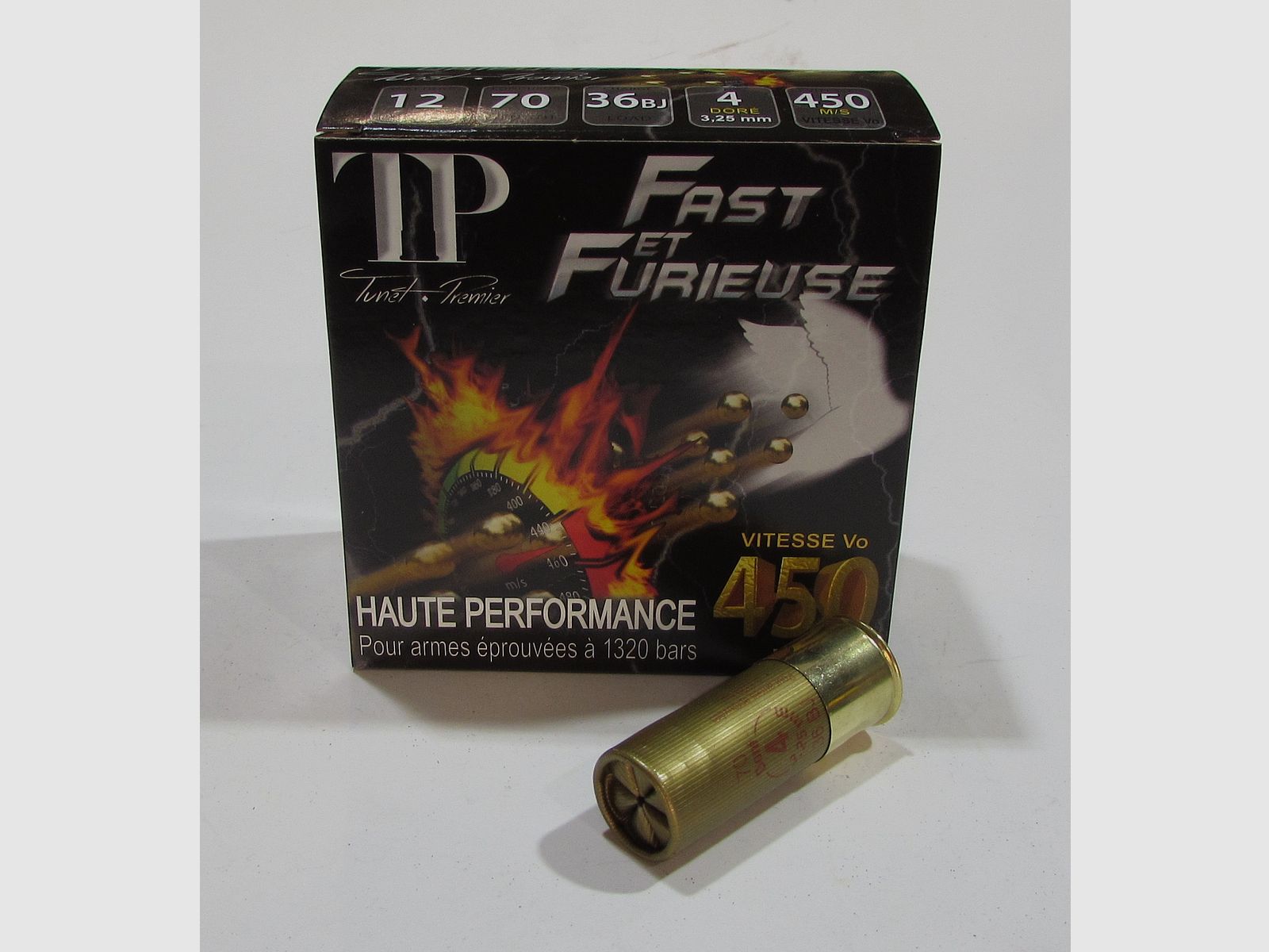 Box of 25 cartridges Tunet Fast Furieuse cal 12/70 36 grams shot 4, image 1 of 2
