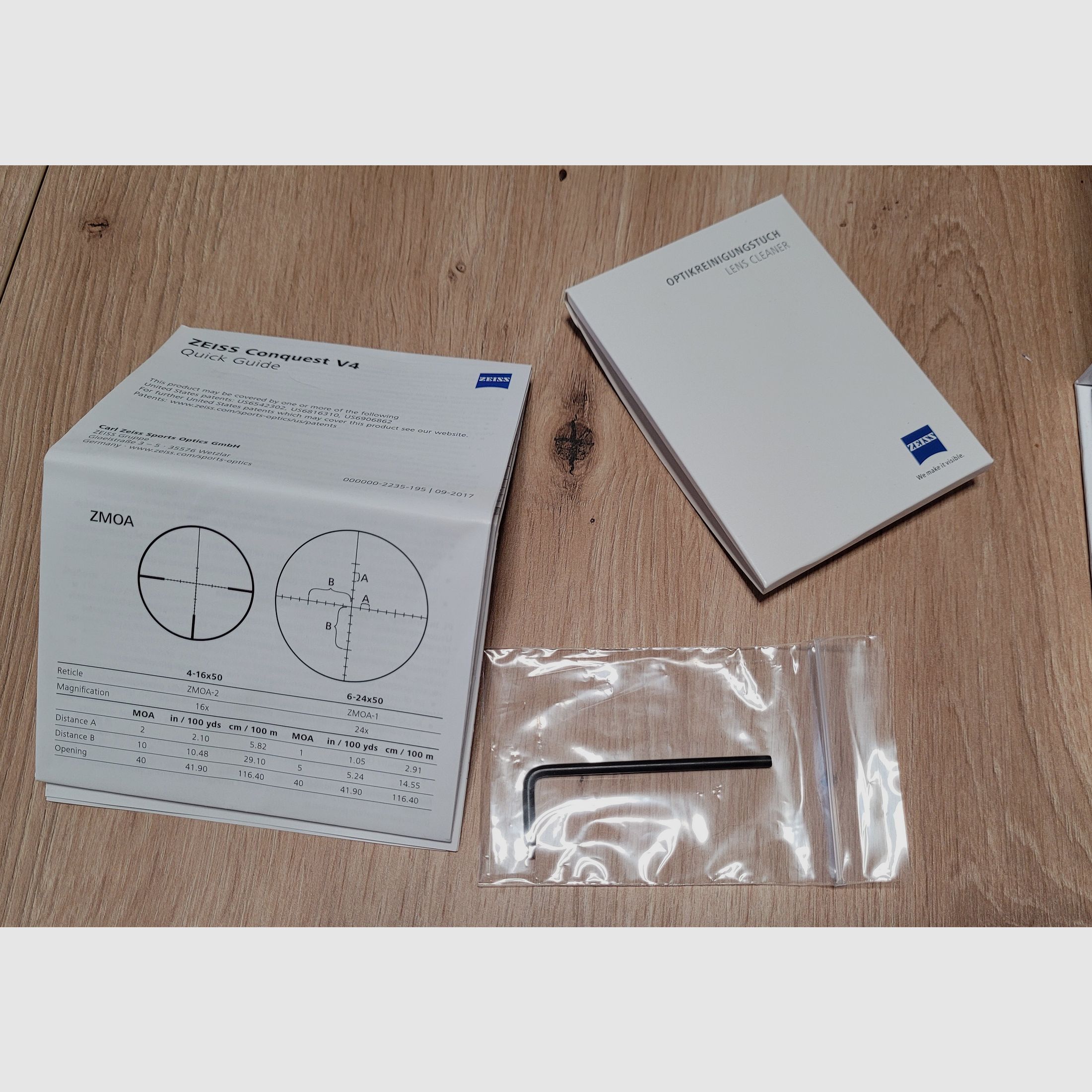ZEISS Conquest V4 4-16x44 *Absolute ZMOA-2 *ASV * Medium tube 30 mm * 1/4 MoA click *