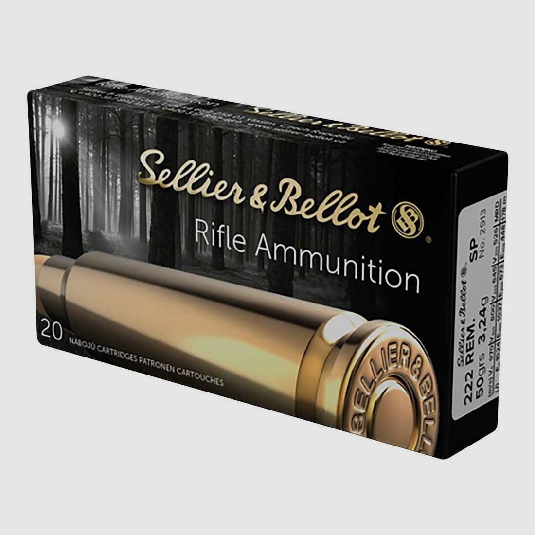 .222 Rem. Teilmantel 3,2g/50grs. Sellier & Bellot