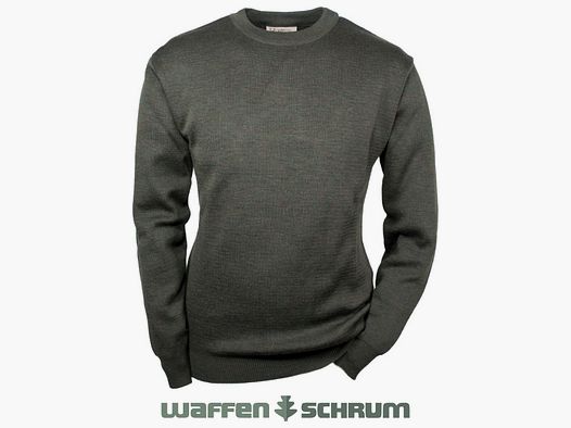 Hubertus Pullover Rundhals Oliv