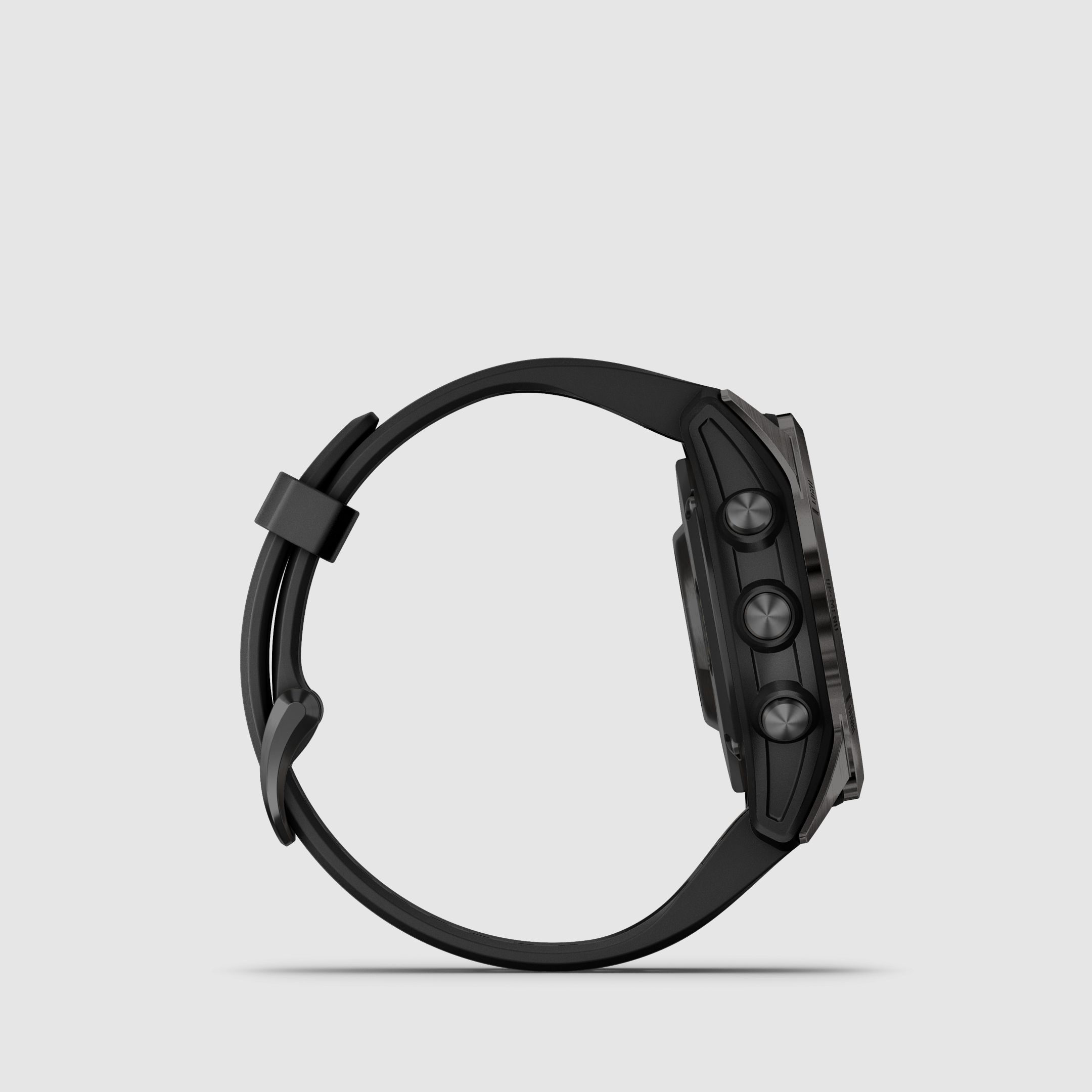 Garmin fēnix® 7S Pro – Edizione Sapphire Solar, Nero/Grigio Carbonio Titanio DLC con cinturino in silicone QuickFit® da 20 mm