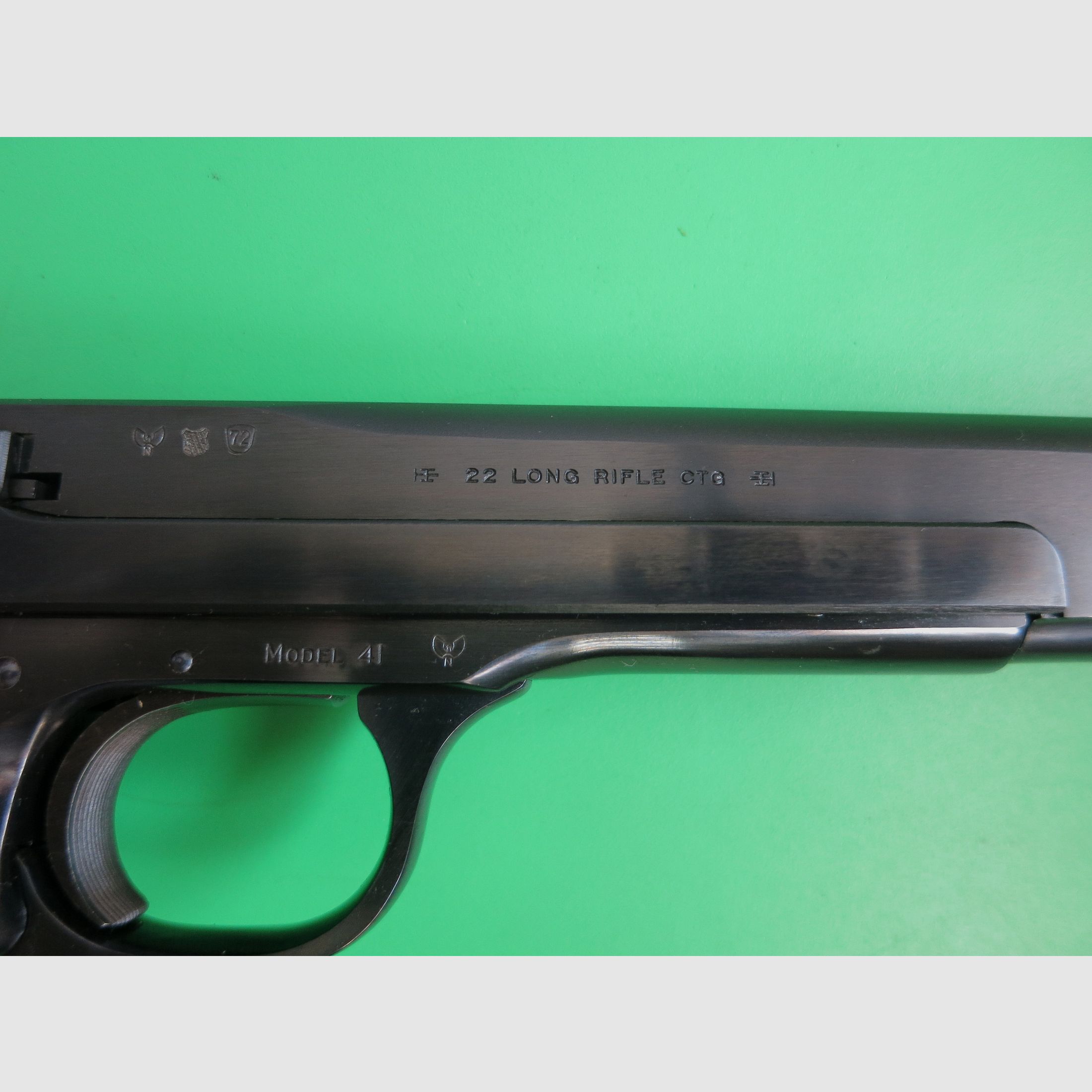 Pistola sportiva di alta gamma Smith&Wesson Mod. 41, .22 lfB, canna da 7,5" con compensatore, come nuova, assoluta rarità da collezione #40