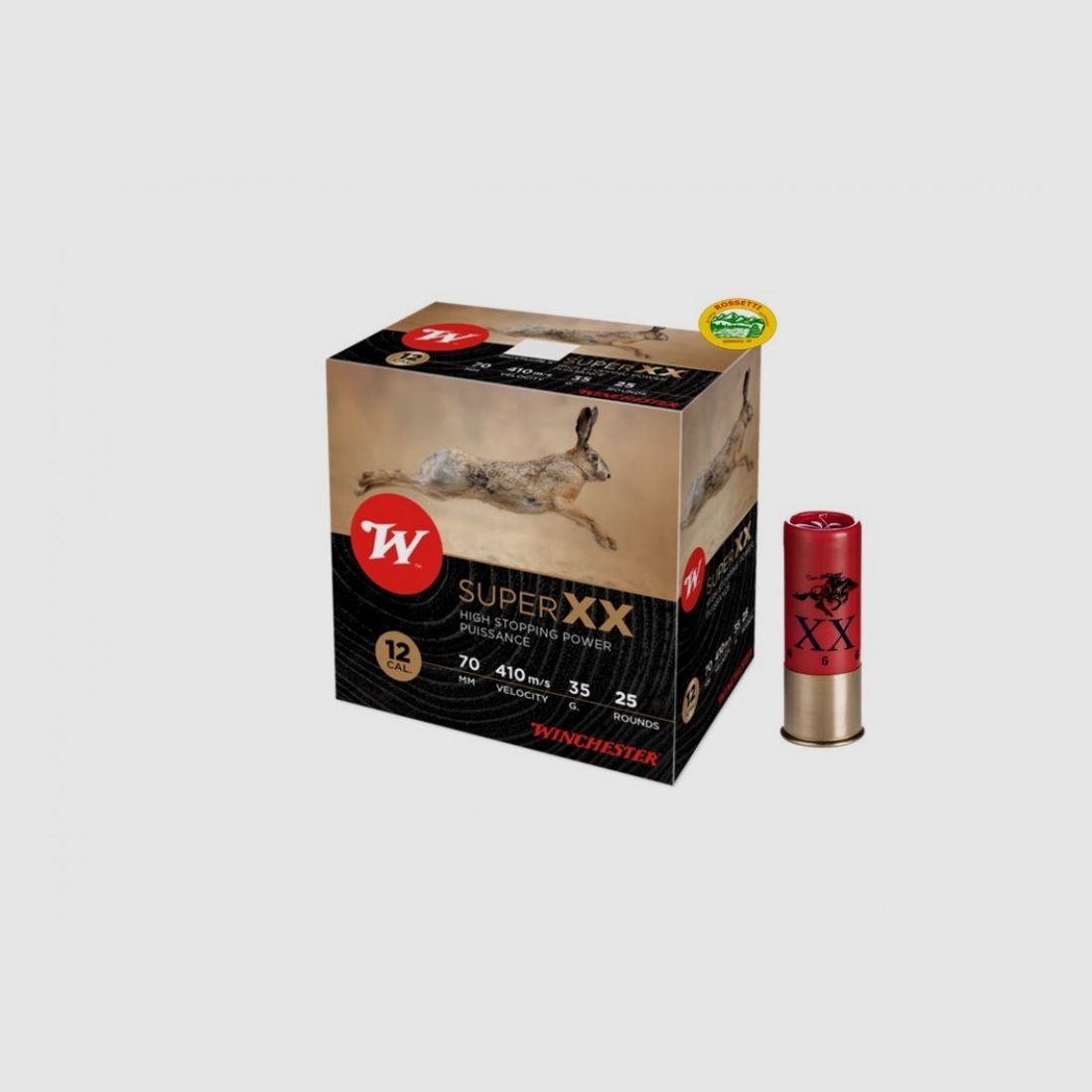 WINCHESTER Patronen SUPER XX Kal.12 pb.6 Packung 25 spezielle Taube