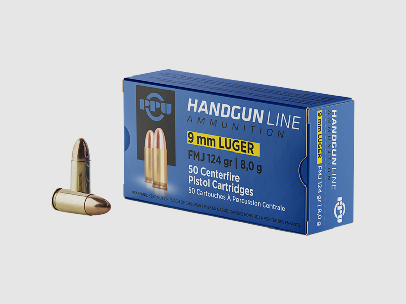 PPU 9mm Luger FMJ 124gr