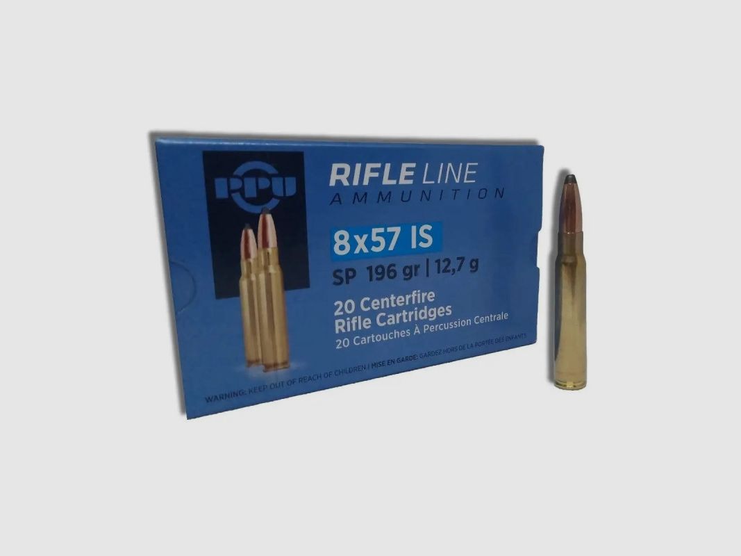 PPU 8X57 IS SP 196 GR Ammunition, image 2 of 2